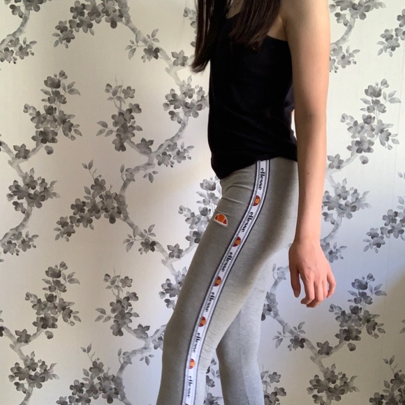 Ellesse Grey Leggings With Side Logo 